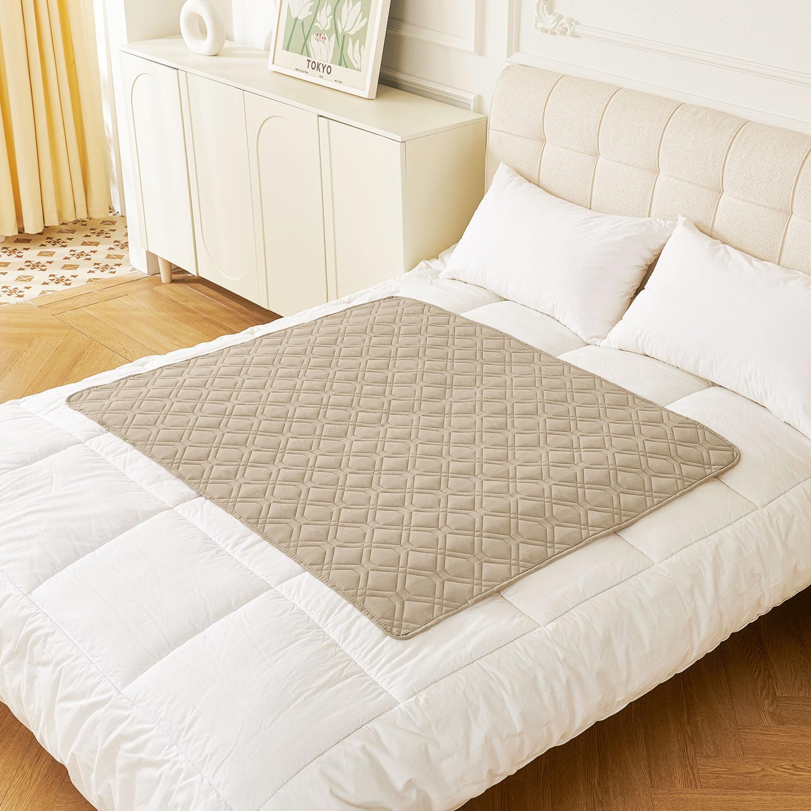 hyha Waterproof Dog Bed Blanket, Soft Pet Blankets, Waterproof Couch Cover for Dogs, Reversible Sofa Covers Washable for Furniture (30x70 Inch, Grey/Dark Grey)